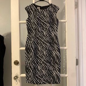 black and white dress